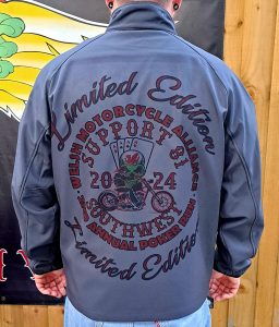 Support 81 Wales soft shell limited edition poker run jacket