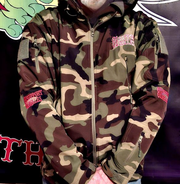Support 81 wales Soft shell camo jacket
